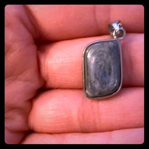 Kyanite pendant, sterling silver. The visionary